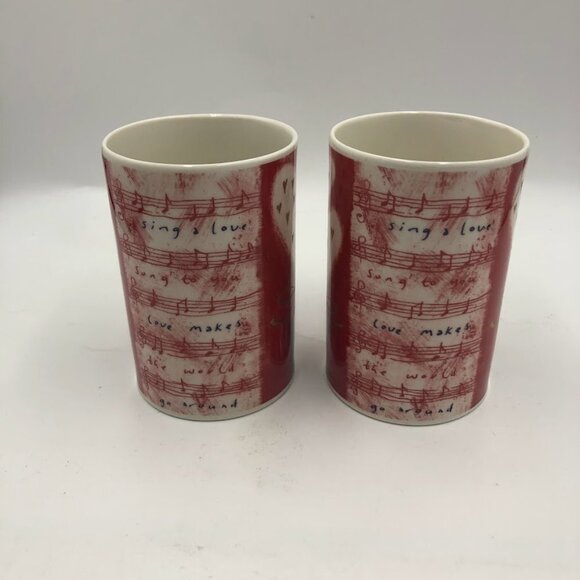 Dunoon Stoneware Heartstrings Design by Kate Mawdsley Set of 2 Ceramic Mugs - Picture 9 of 12